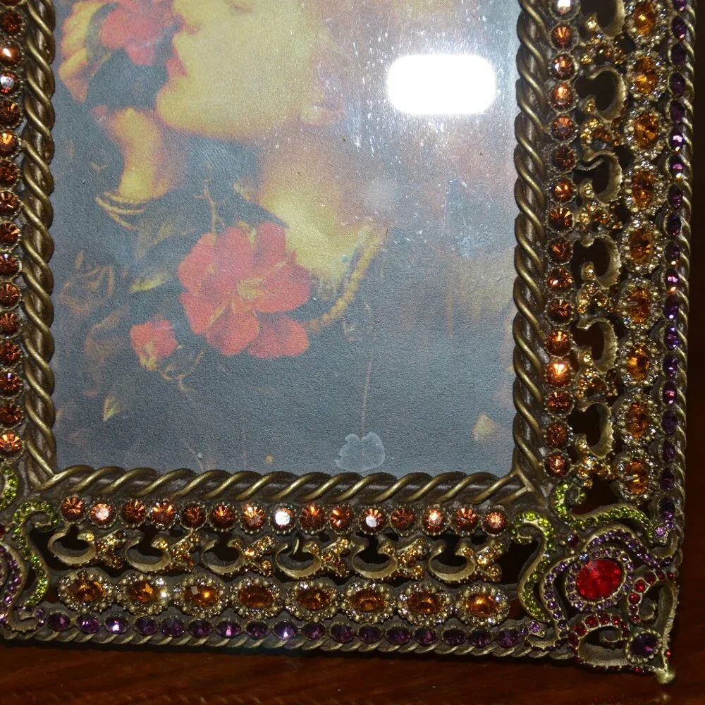 RARE JAY STRONGWATER JAY'S 1ST PATRICIA ORNATE SCROLL TIARA CRYSTAL ENAMEL FRAME